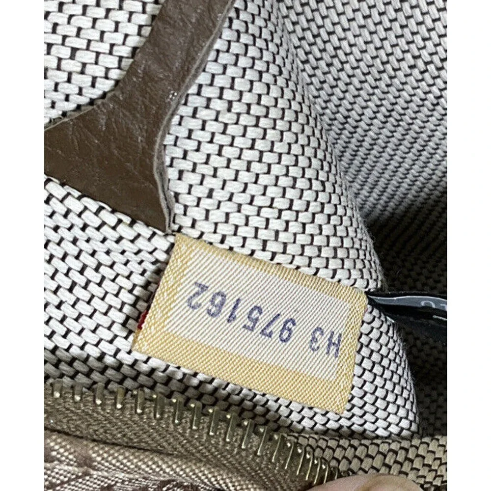 Dooney & Bourke Brown Tan All Weater Leather Signature Canvas Hobo Purse Bag